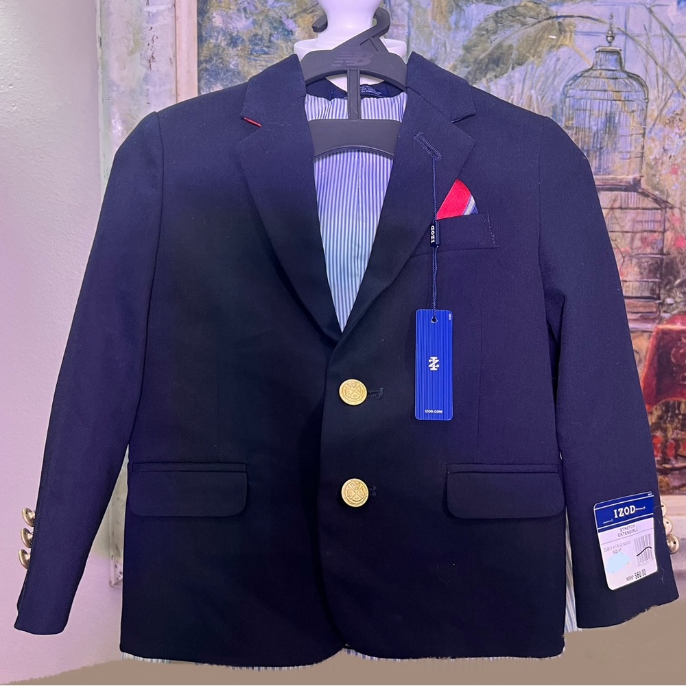 Izod Navy Blazer with Gold Buttons